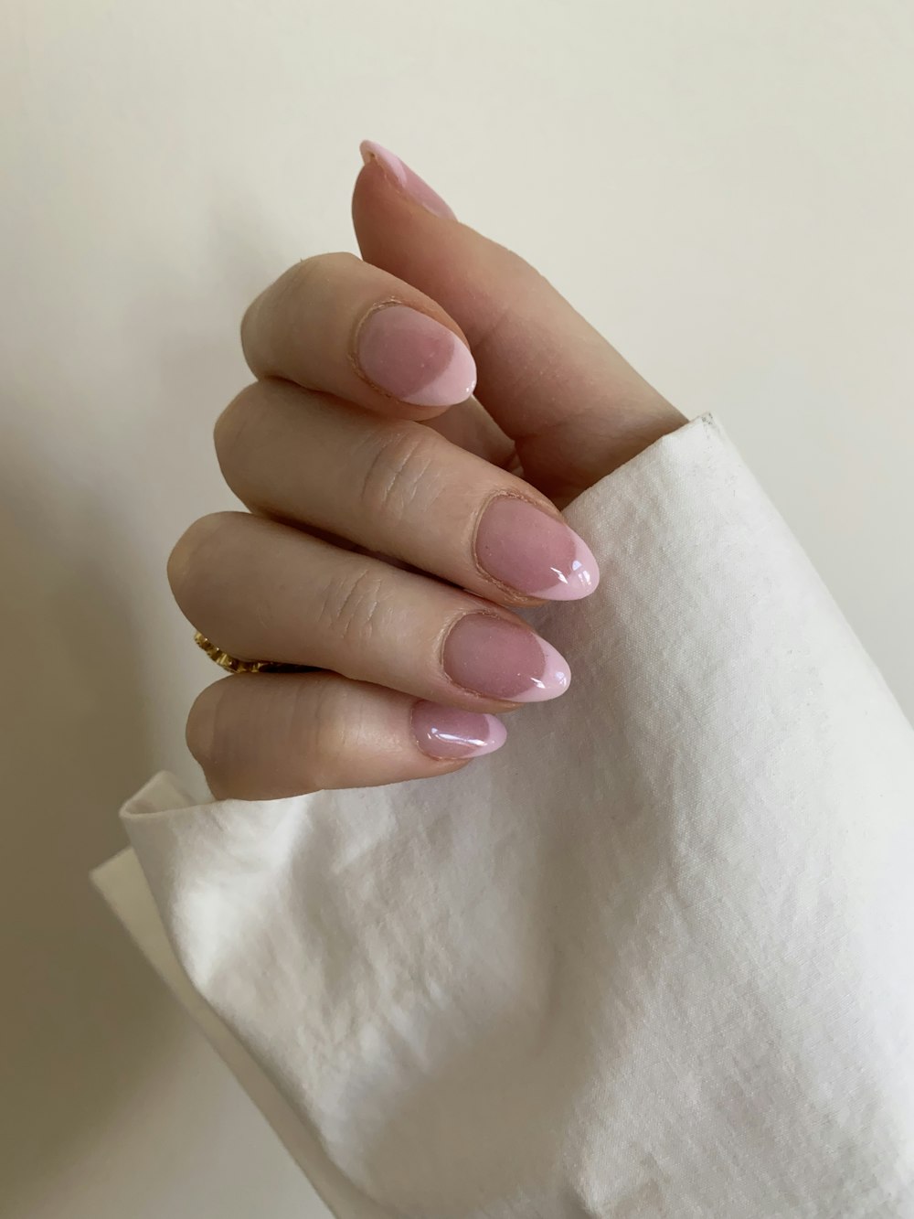 Uñas almendra rosa